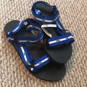 VICTORIA'S SECRET PINK BLUE ADJUSTABLE SANDALS